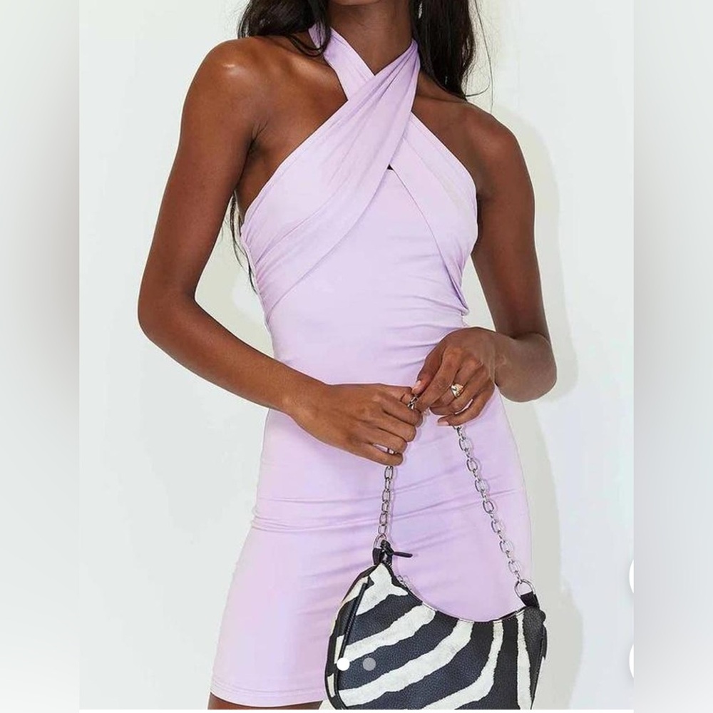 Princess Polly Lavender Halter Mini Dress